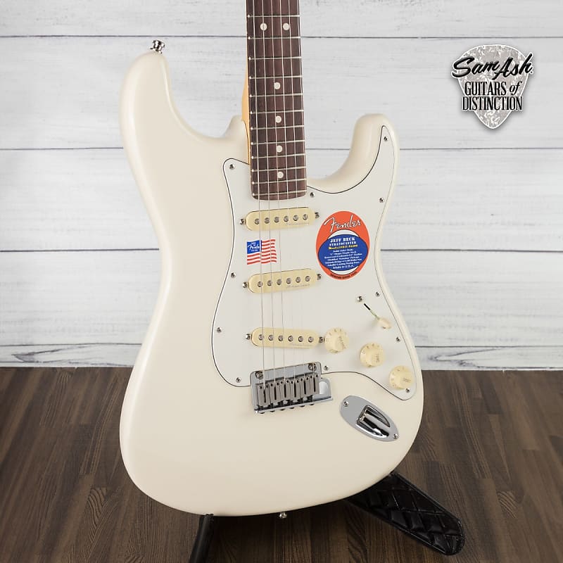 Fender Jeff Beck Stratocaster Electric Guitar Olympic White image 1
