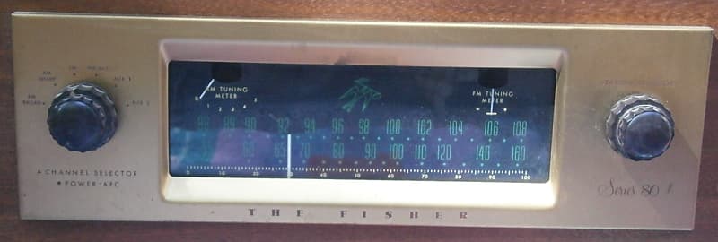 Fisher 80-R  Tube Tuner/Receiver  1950&#039;s Gold  			