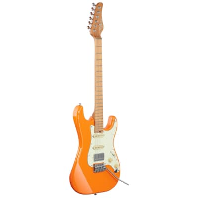 Schecter Nick Johnston Traditional HSS Electric Guitar, Atomic Orange image 4