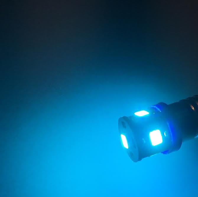 (10) Cool Blue LED 8v Wedge Base Lamps for Pioneer SX /Sansui G & Kenwood KT-KR-KA Models/dial meter image 1