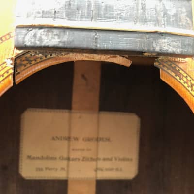 Antique Vintage 1896 Andrew Groehsl Chicago, IL Parlor Guitar Project Brazilian Rosewood image 10