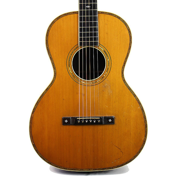 Vintage Larson Brothers Stahl Parlor Acoustic Guitar Natural