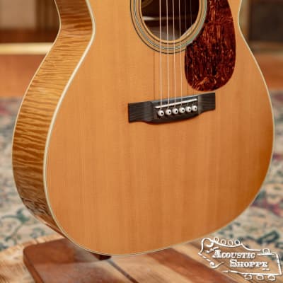 (Floor Model w/ Full Warranty) Preston Thompson Custom Shop OOOO-CWJMS Sitka/Figured Maple Acoustic Guitar #1404 image 3