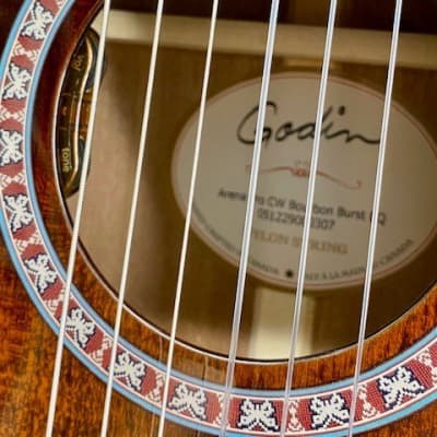 Godin 051229 Arena Pro Cutaway w/ EQ Classical Guitar Bourbon Burst image 7