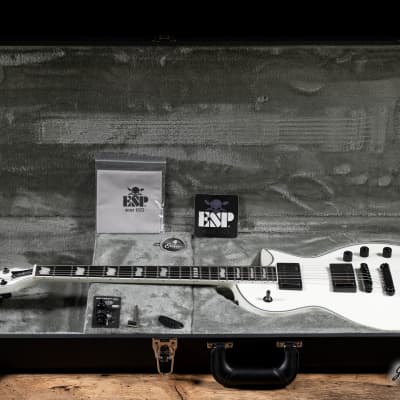 ESP E-II Eclipse EMG Electric Guitar w/ Case – Snow White Satin image 9