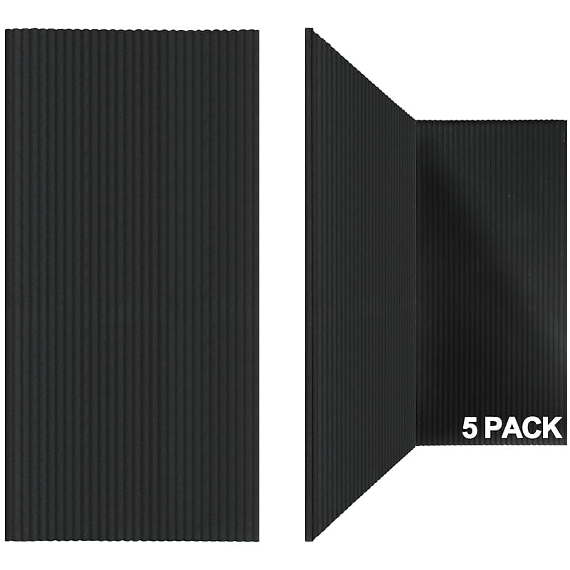 5 Pack Acoustic Panels,48X24X0.4 Inch Acoustical Wall Reverb