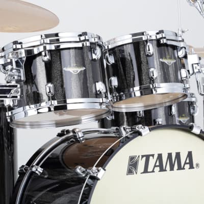 Tama MAT0807-BCS Starclassic Maple Lacquer Rack Tom 8&quot; x 7&quot; - Black Clouds &amp; Silver Linings/Chrome HW image 4