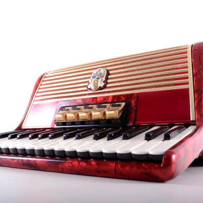 Rare Vintage German Made Top Piano Accordion Weltmeister Gigantilli I - 80 bass + Original Hard Case & Shoulder Straps ~ Excellent Condition image 15