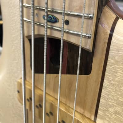 Ibanez Premium SR5FMDX 5 String Bass with Gig Bag - Natural Low Gloss image 7