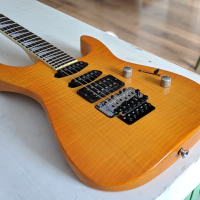 Jackson DK2 Made In Japan HSS Transparent Amber | Reverb