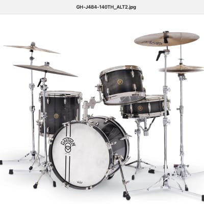 Gretsch 18/12/14/5x14" 140th Anniversary Ltd. Edition Drum Set w/ Cases - Ebony Stardust Gloss image 22