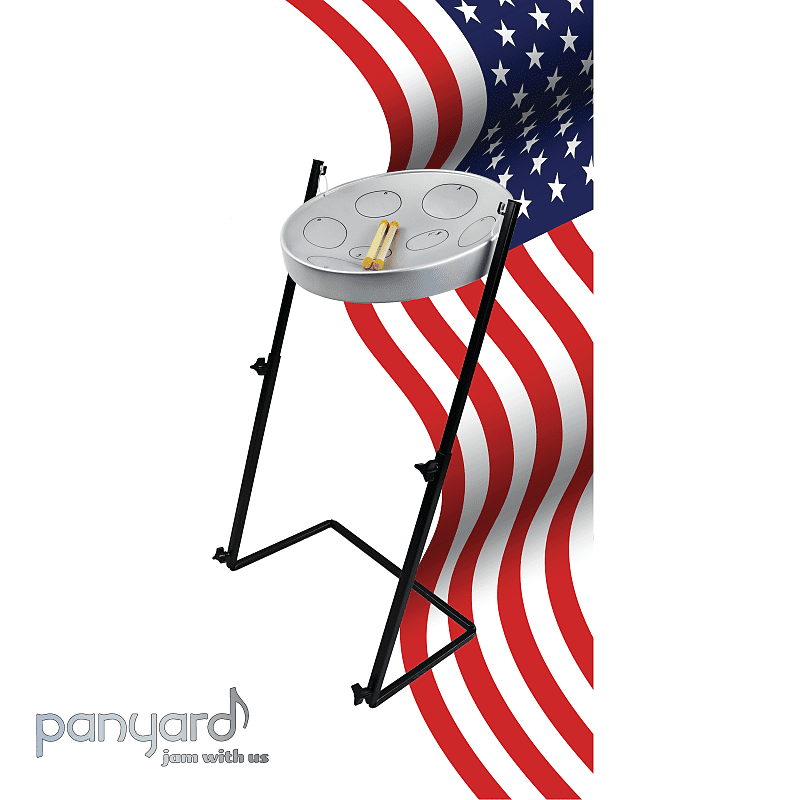 Panyard JJ Jumbie Jam Steel Ready to Play Kit-Silver G-Major with Table Top  Stand-Made in USA (W1084)