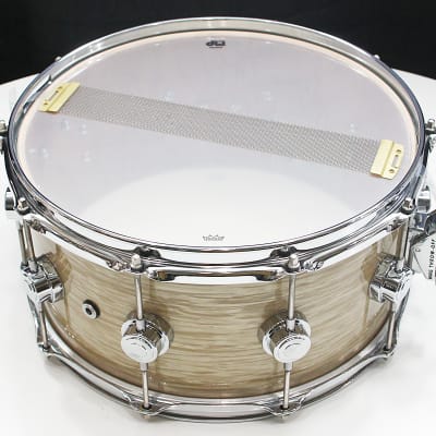 DW Jazz Series Cherry/Gum 6.5" x 14" Snare Drum w/ VIDEO! Creme Oyster FinishPly image 4