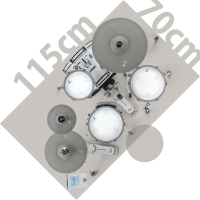 EFNOTE mini Acoustic Designed Electronic Drum Set White Sparkle image 5