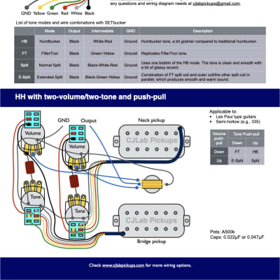 CJLab FiTbucker Series F-1N/F-1B Set - FilterTron & Humbucker in One Pickup image 4