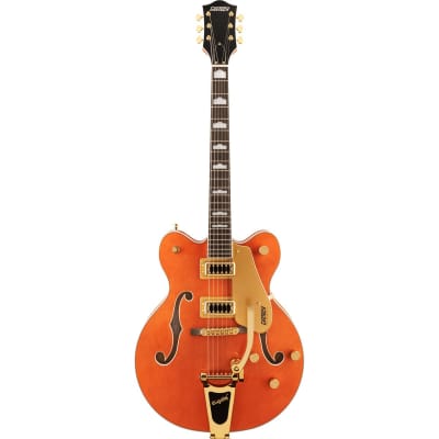 Gretsch G5422TG Electromatic Classic Hollow Body Double-Cut Bigsby Gold Hardware Electric Guitar, Orange Stain image 8