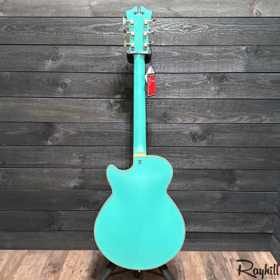 D'Angelico Deluxe SS LE Matte Surf Green Semi Hollow Body Electric Guitar Prototype image 19