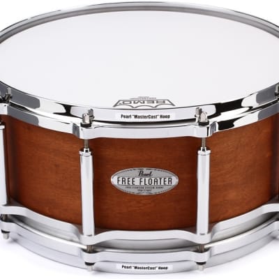 Pearl Free Floater Mahogany/Maple - 6.5 x 14-inch Snare Drum - Satin Natural image 1