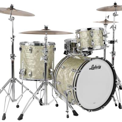Ludwig *Pre-Order* Classic Maple Olive Pearl Downbeat 14x20_8x12_14x14 Drum Kit Shell Pack Made in the USA Authorized Dealer image 1