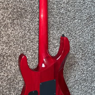 Jackson SLATXMGQ 3-6 neckthru Soloist Electric Guitar - Quilted Top in Trans Red Floyd rose emg pickups ohsc image 9