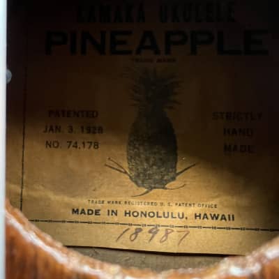 Kamaka Pineapple 1934 Philippine Mahogany image 3