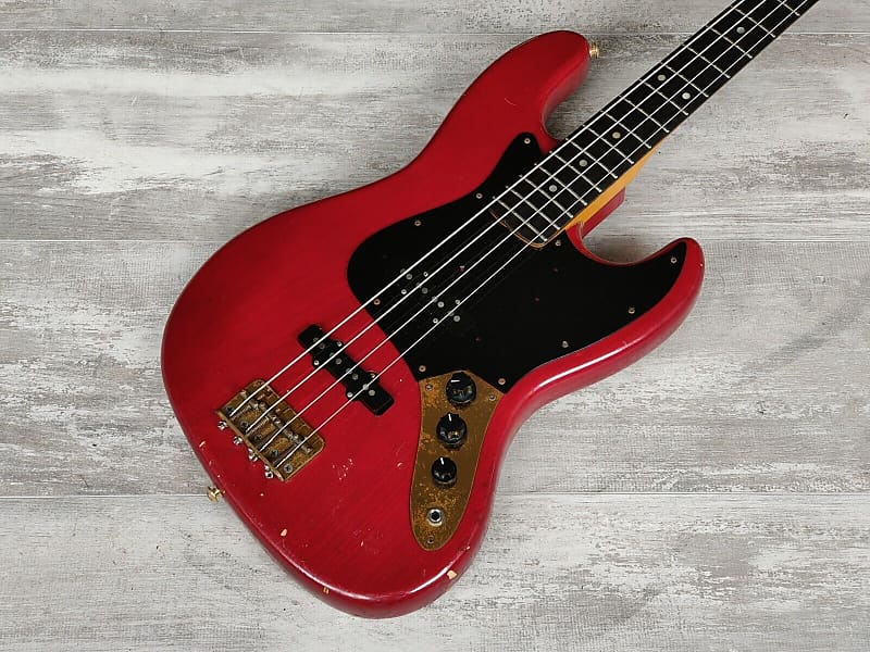 1980's Moon Japan Custom Order Jazz Bass (Transparent Red) image 1