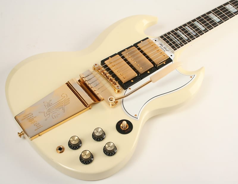 Gibson Custom Shop 1963 Les Paul SG Custom Reissue 3 Pickup w/ Maestro VOS Classic White 303743 image 1
