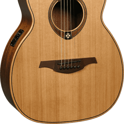 Lag TRAVEL-RCE Travel Series Solid Red Cedar Top Khaya Neck 6-String Acoustic-Electric Guitar w/Case image 2