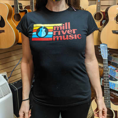 Mill River Music T-Shirt 1st Edition Main Logo Black Ladies 2XL image 1