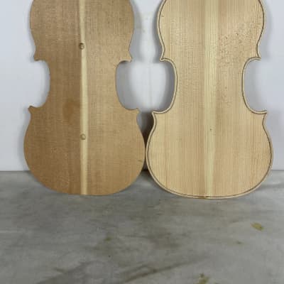 1 Piece 4/4 Violin Panel Wood Carved Shape image 3