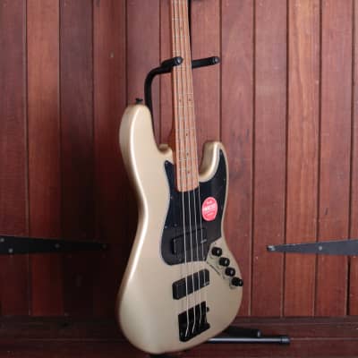 Squier Contemporary Active Jazz Bass HH Roasted Maple Neck Shoreline Gold image 8