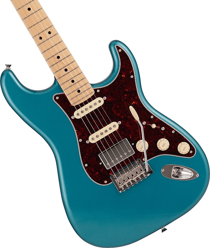 Fender Made in Japan Hybrid II Strat HSS - Limited Run Reverse Tele Head MN  - Ocean Turquoise Metallic