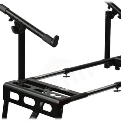 Keyboard Stand DJ Workstation Table Top Piano Holder 2-Tier Double Studio Mount image 3