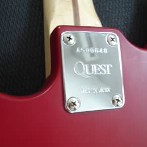 Quest  Atak 1 Electric Guitar - Vintage 1985, Dark Red / Black Pick Guard with OHSC image 7