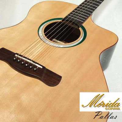 Merida Pallas Solid Engelmann Spruce & Rosewood Grand Concert Cutaway acoustic guitar image 4