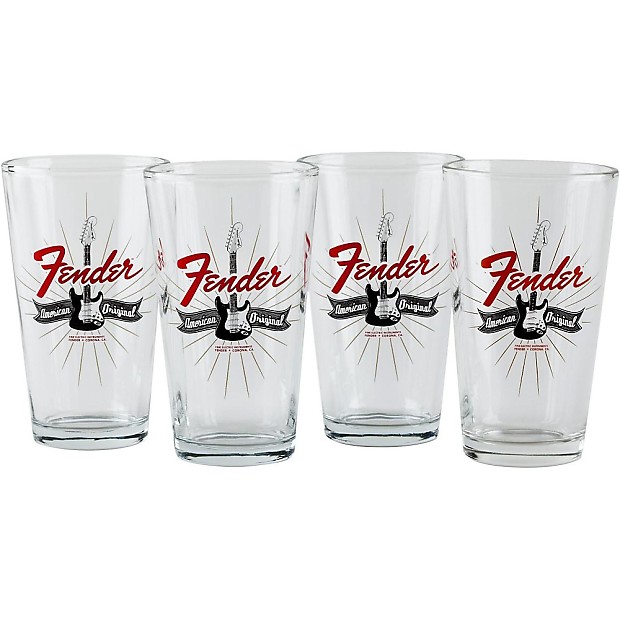 Beer Can Pint Glasses by True, Set of 4