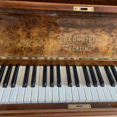 Extremely Beautiful Antique Bechstein Upright Piano 1894 Burr Walnut Fully Restored With Guarantee image 6
