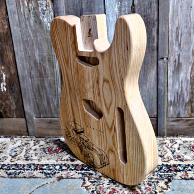 LaFrance Luthiers Telecaster-Style Body w/ Rat-Rod Painting Natural image 8