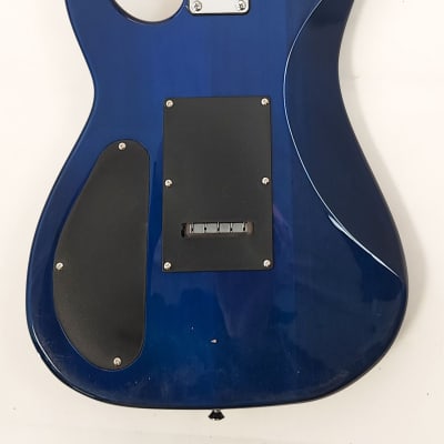 Hadean 25 1/2" Scale EG-628 TBL Blue Fretless Electric Guitar image 3