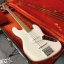 Fender Jazz Bass Guitar Olympic White Refinish Vintage 1978 EMGs w/ OHSC