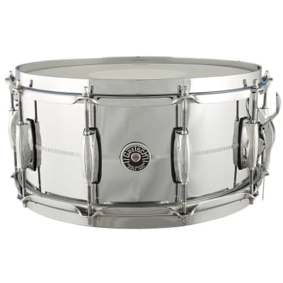 Gretsch GB4164 6.5X14 Chrome Over Brass Snare Drum image 2