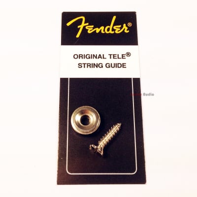 Genuine Fender Tele/Telecaster Guitar CHROME String Tree Guide w/ Mounting Screw image 4