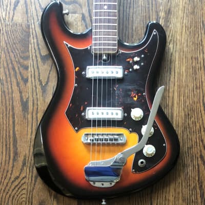 Sears Roebuck Model 319-1412 Electric Guitar 1970’s MIJ (Made In Japan) w/ Gig Bag image 1