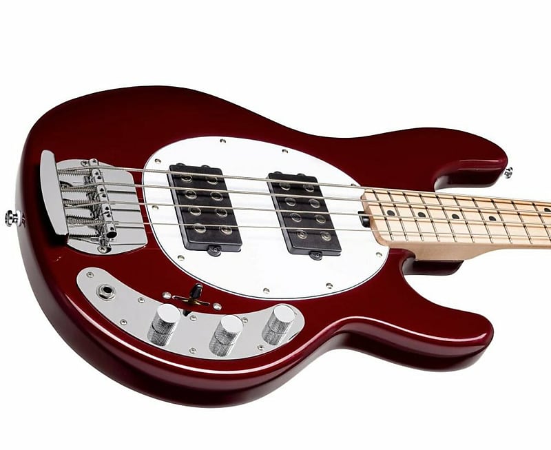 Sterling by Music Man S.U.B Series StingRay HH 4str Bass Guitar Candy Apple Red image 1