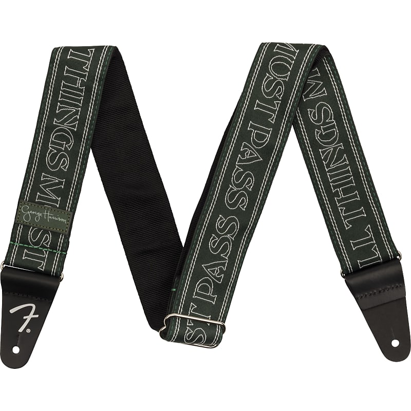 Fender George Harrison All Things Must Pass Logo Strap Green | Reverb