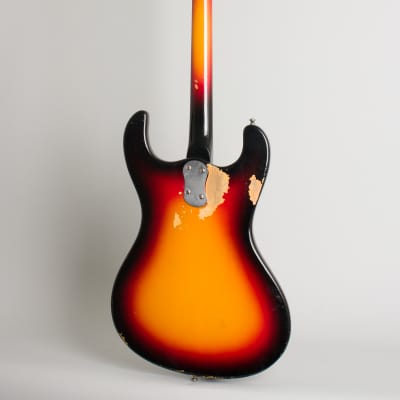 Mosrite  Ventures Solid Body Electric Bass Guitar (1966), ser. #6620, original brown tolex hard shell case. image 2