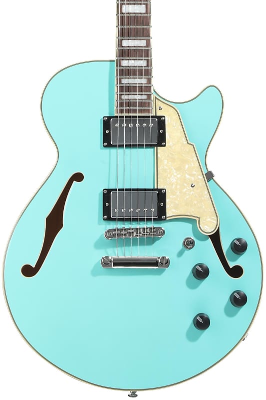 D'Angelico Premier SS Semi-hollow Electric Guitar - Surf Green image 1