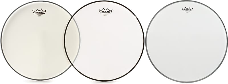Remo Ambassador Coated 2-piece Snare Drum Propack - 14 inch  Bundle with Remo Ambassador Coated Bass Drumhead - 18 inch image 1