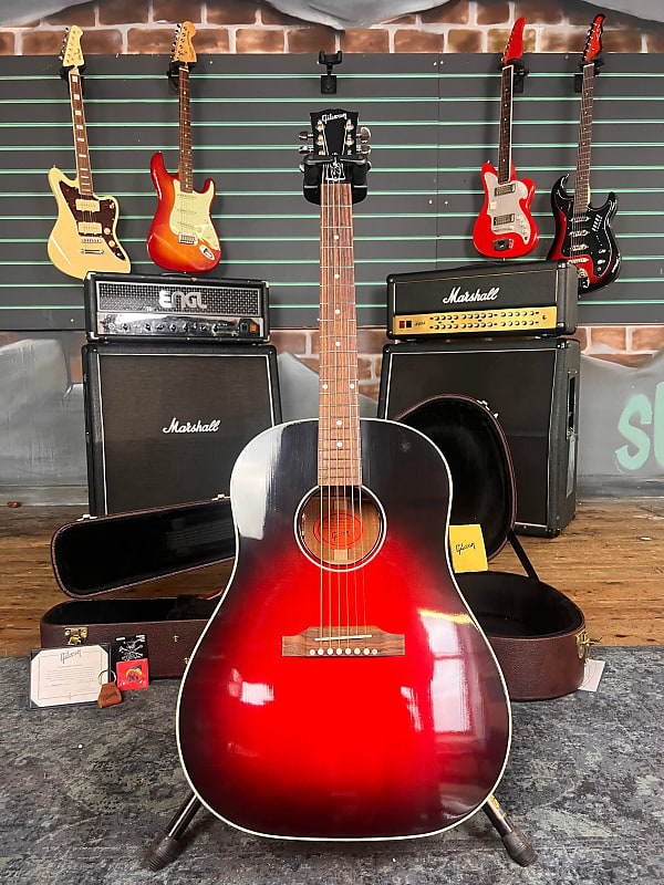 Gibson Slash J-45 Vermillion Burst 2019 Electro-Acoustic Guitar image 1