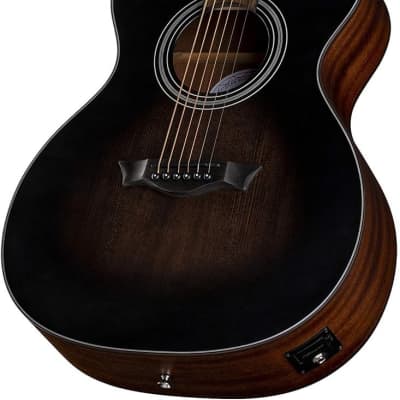 Dean Guitars 6 String St Augustine Folk Solid Top Acoustic/Electric Guitar, Right, Satin Vintage Black Burst (SA E VB) image 4